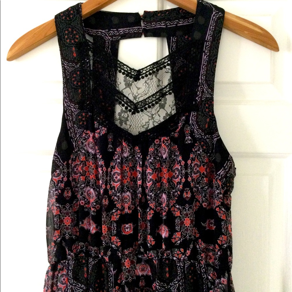 Free People Floral and Lace Maxi Dress